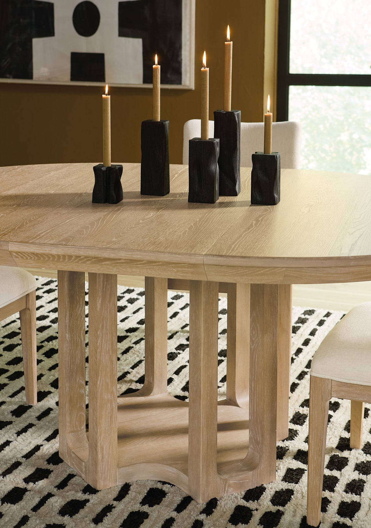 Banyon Bay - Round Dining Table With One 18" Leaf - Light Brown