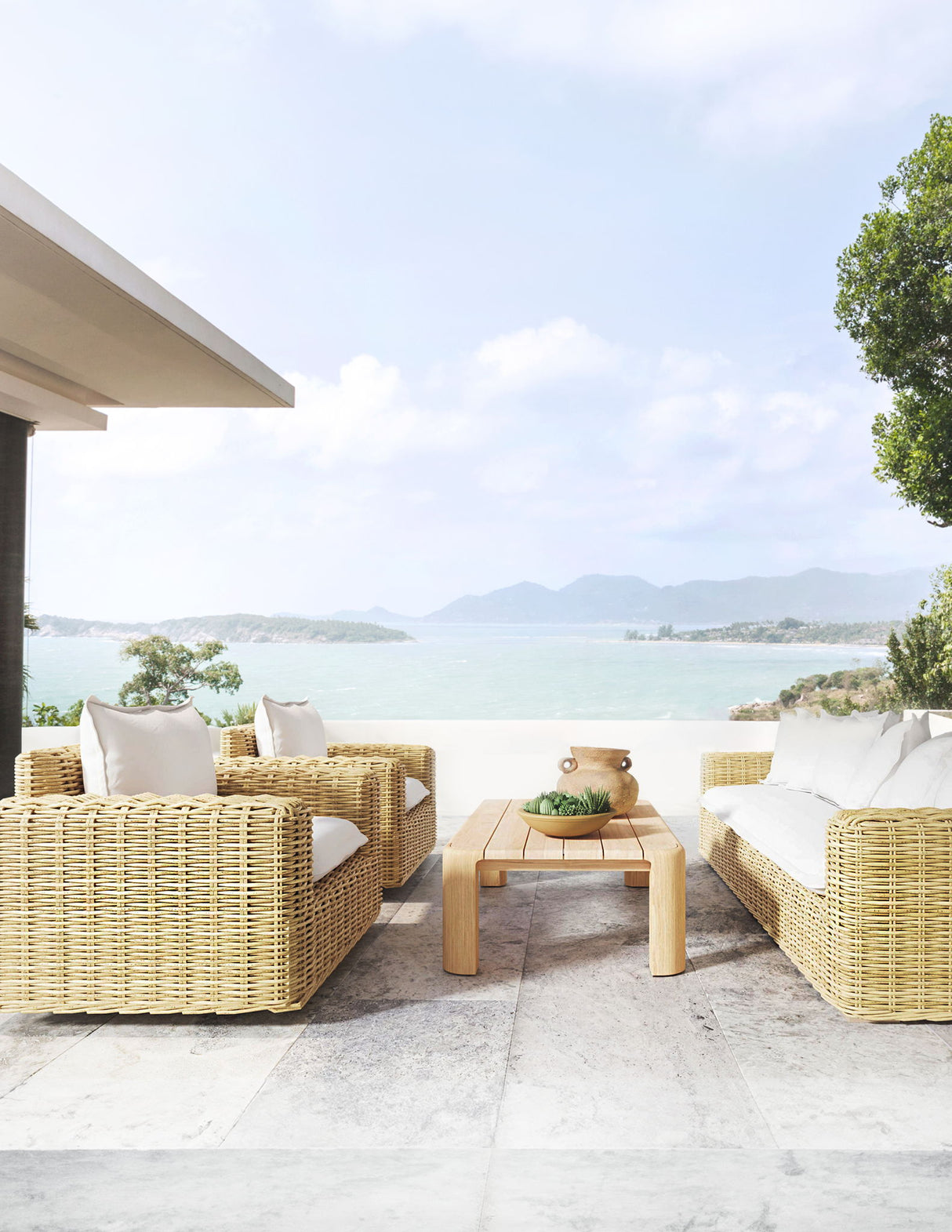 Playa - Sofa - Light Brown / White