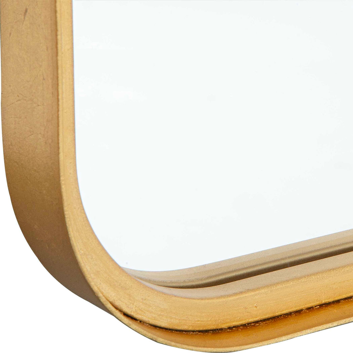 Rounded Corners Mirror - Gold Leaf