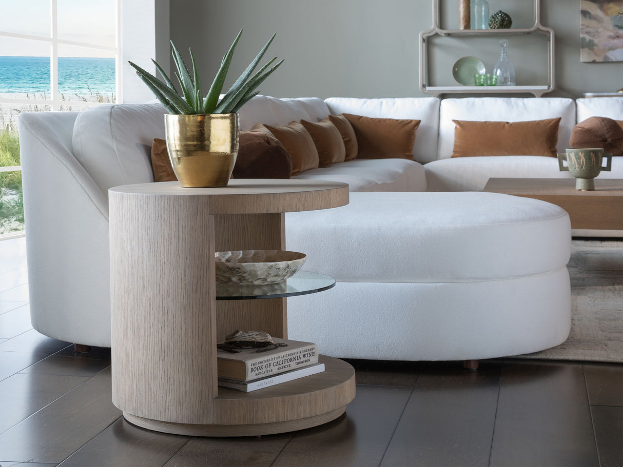 Simpatico - Simpatico Round End Table - Light Brown