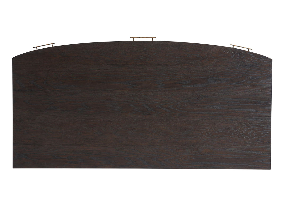 Windsor Park - Brookings Writing Desk - Dark Brown / Gold