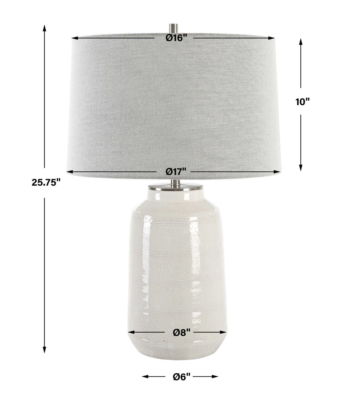 Odawa - Farmhouse Table Lamp - White