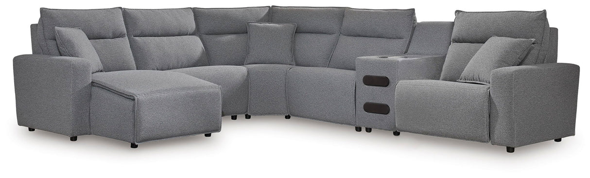 ModMax II - Salt And Pepper - Reclining Sectional