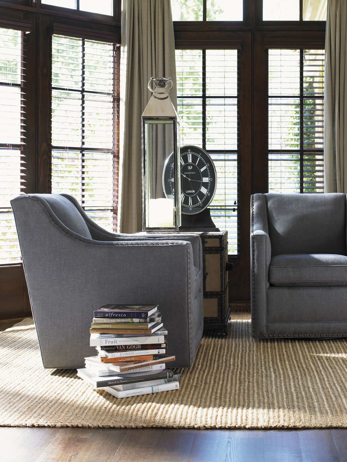 Lexington Upholstery - Barrier Swivel Chair - Dark Gray