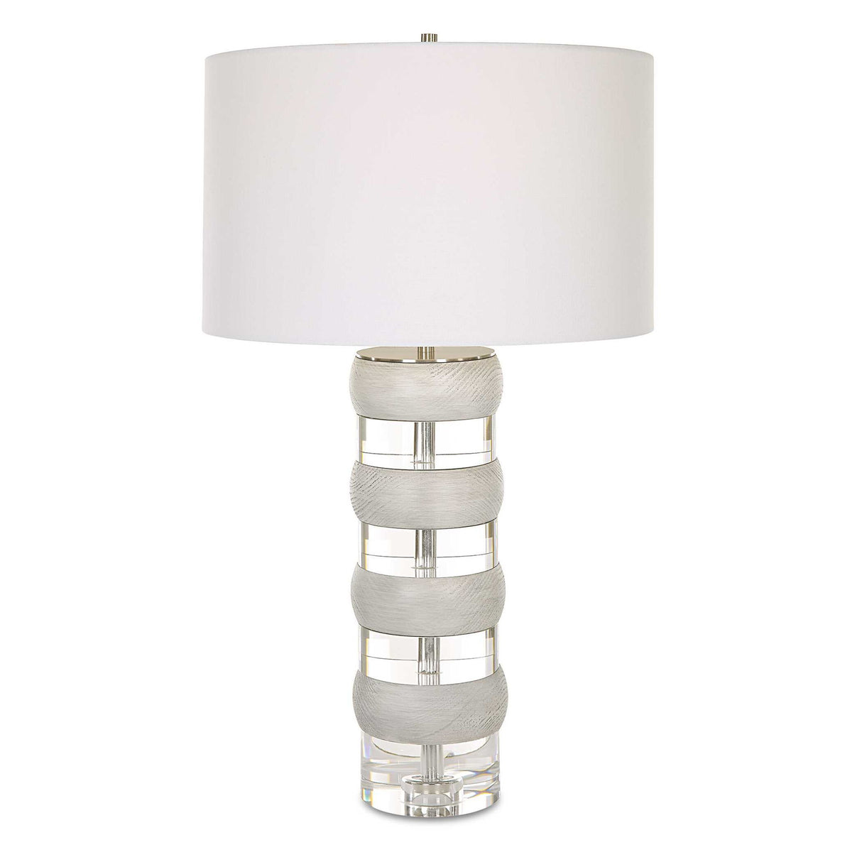 Band Together - Crystal & Wood Table Lamp
