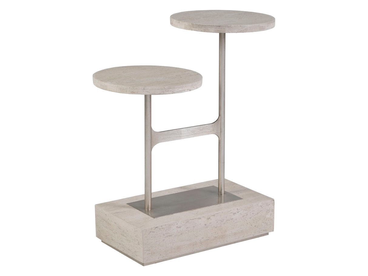 Signature Designs - Cirque Tiered Rectangular Spot Table - Pearl Silver