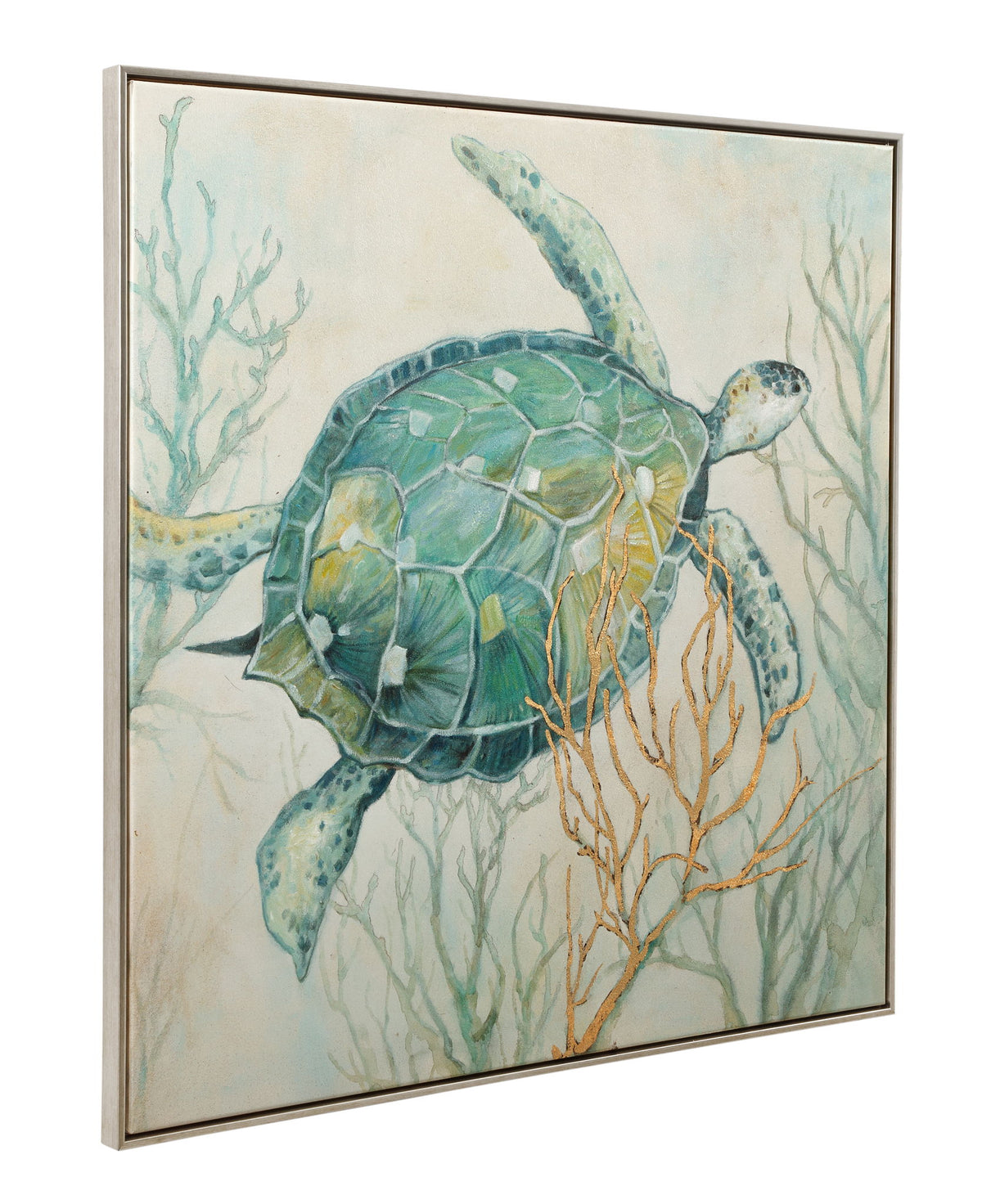 Alanton Framed Canvas - Beige / Green