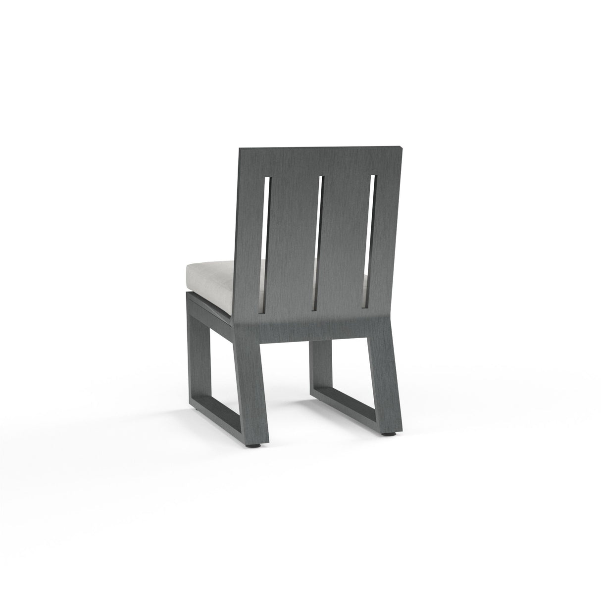 Redondo - Armless Dining Chair, No Welt - Cast Silver / Dark Gray