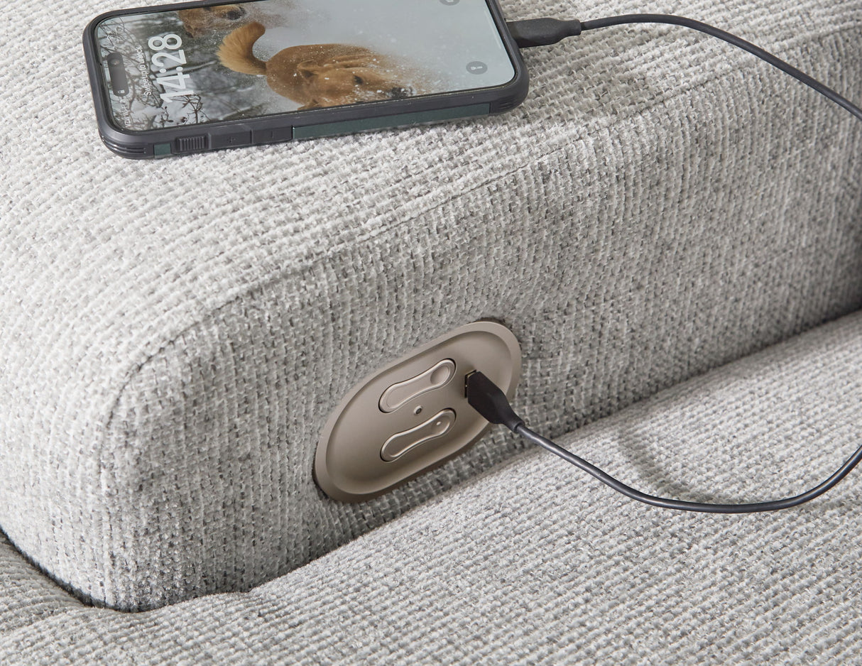 Acklen Place - Wide Seat Power Recliner - Pewter