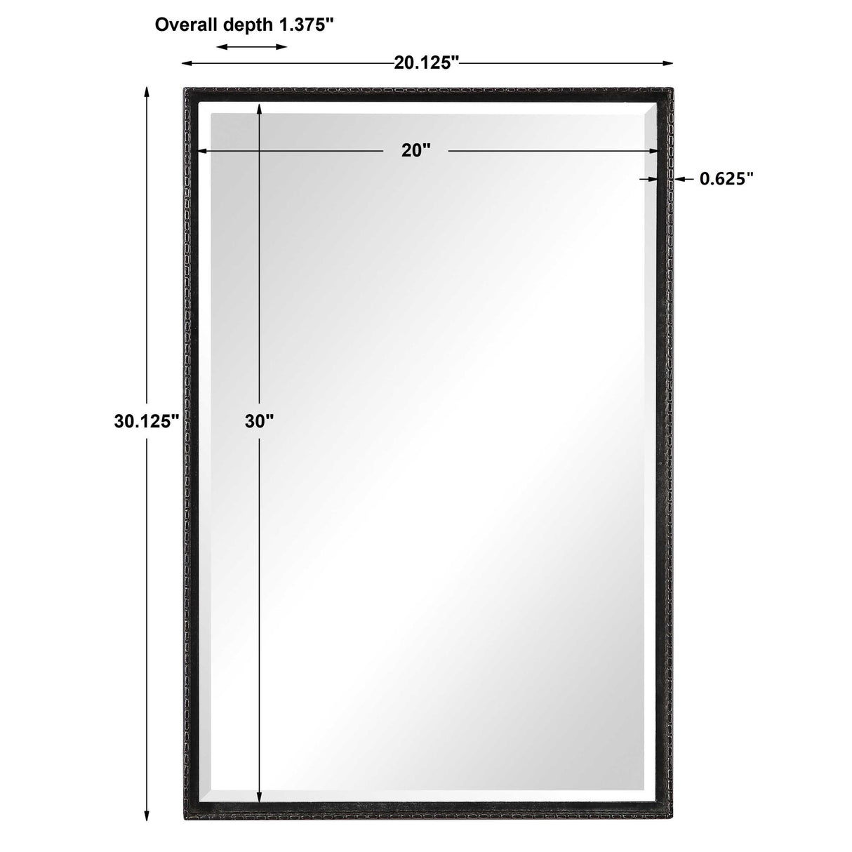 Callan - Iron Vanity Mirror - Black