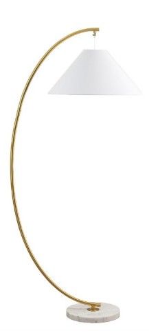 Knightly - Floor Lamp - Brass / White Marble