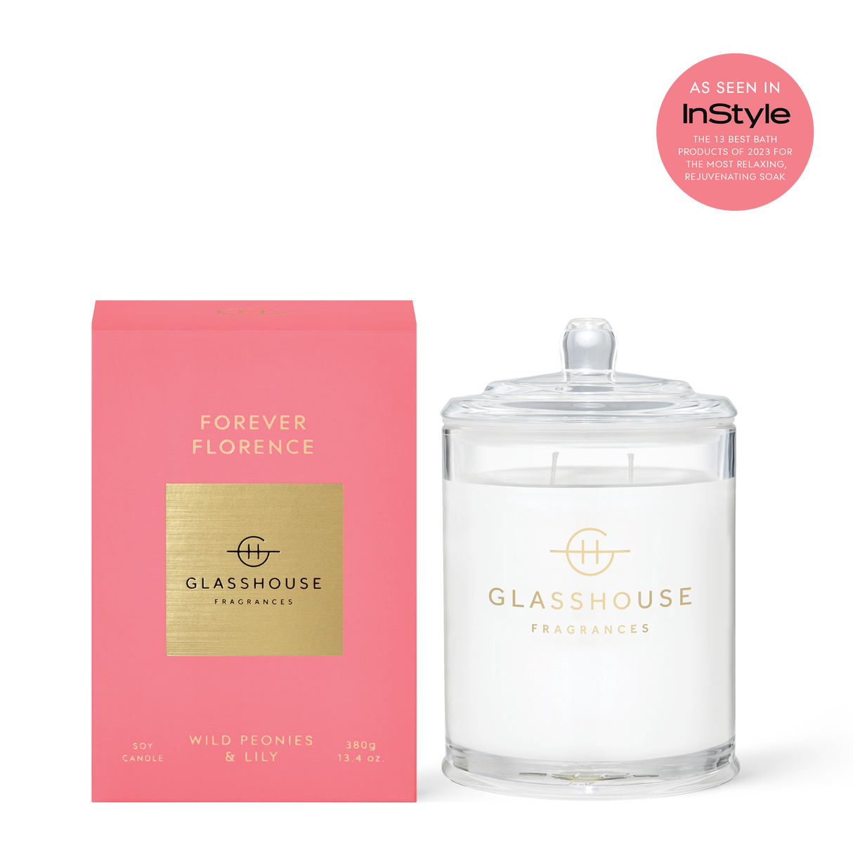 Glasshouse Fragrances - Forever Florence - 13.4oz Soy Candle