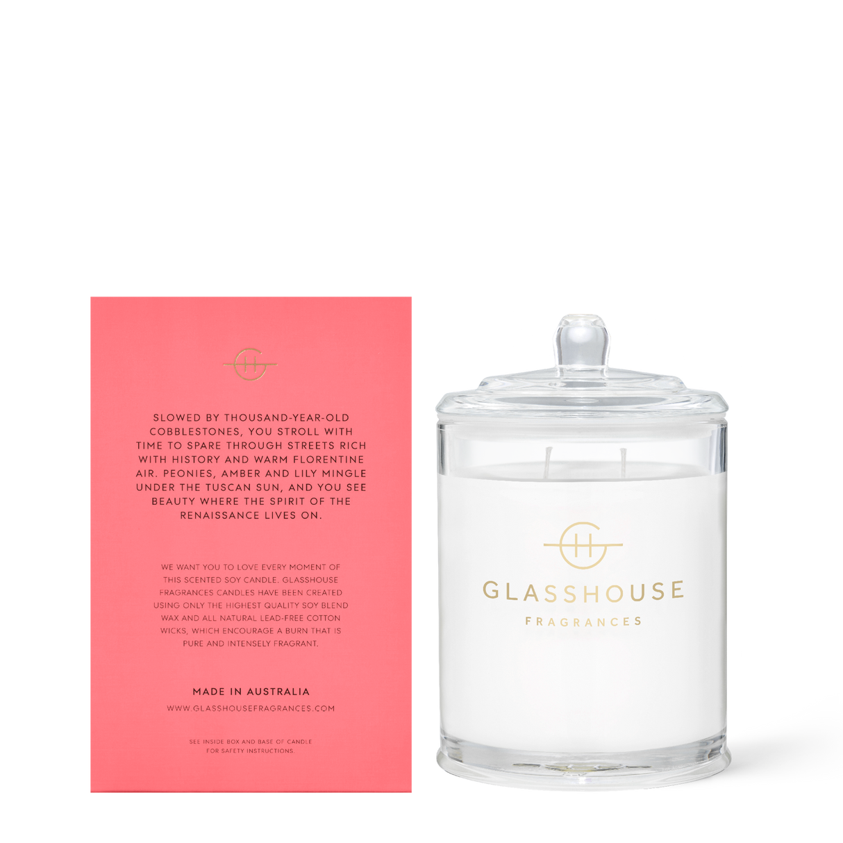 Glasshouse Fragrances - Forever Florence - 13.4oz Soy Candle