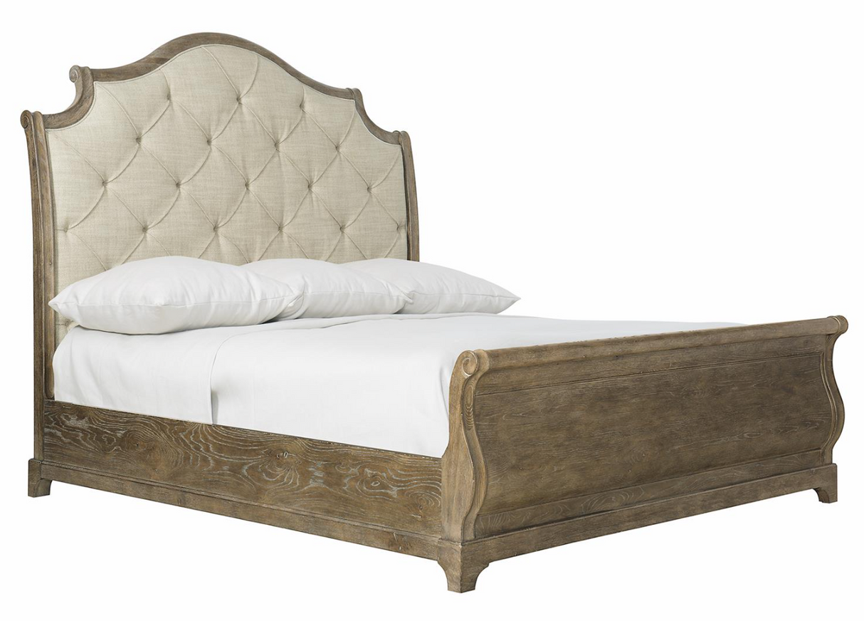 Rustic Patina Sleigh King Bed
