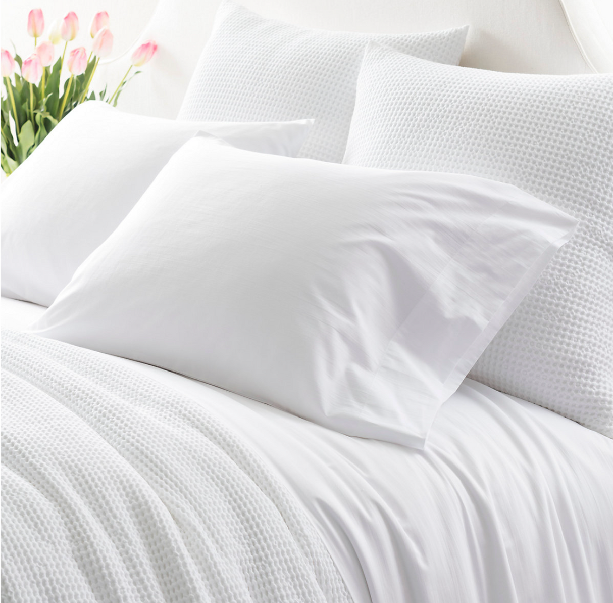 Essential Percale White Sheet Set