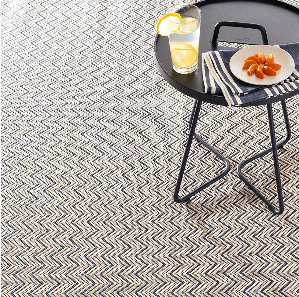 Reel Navy Woven Indoor/Outdoor Custom Rug - 9' x 12'