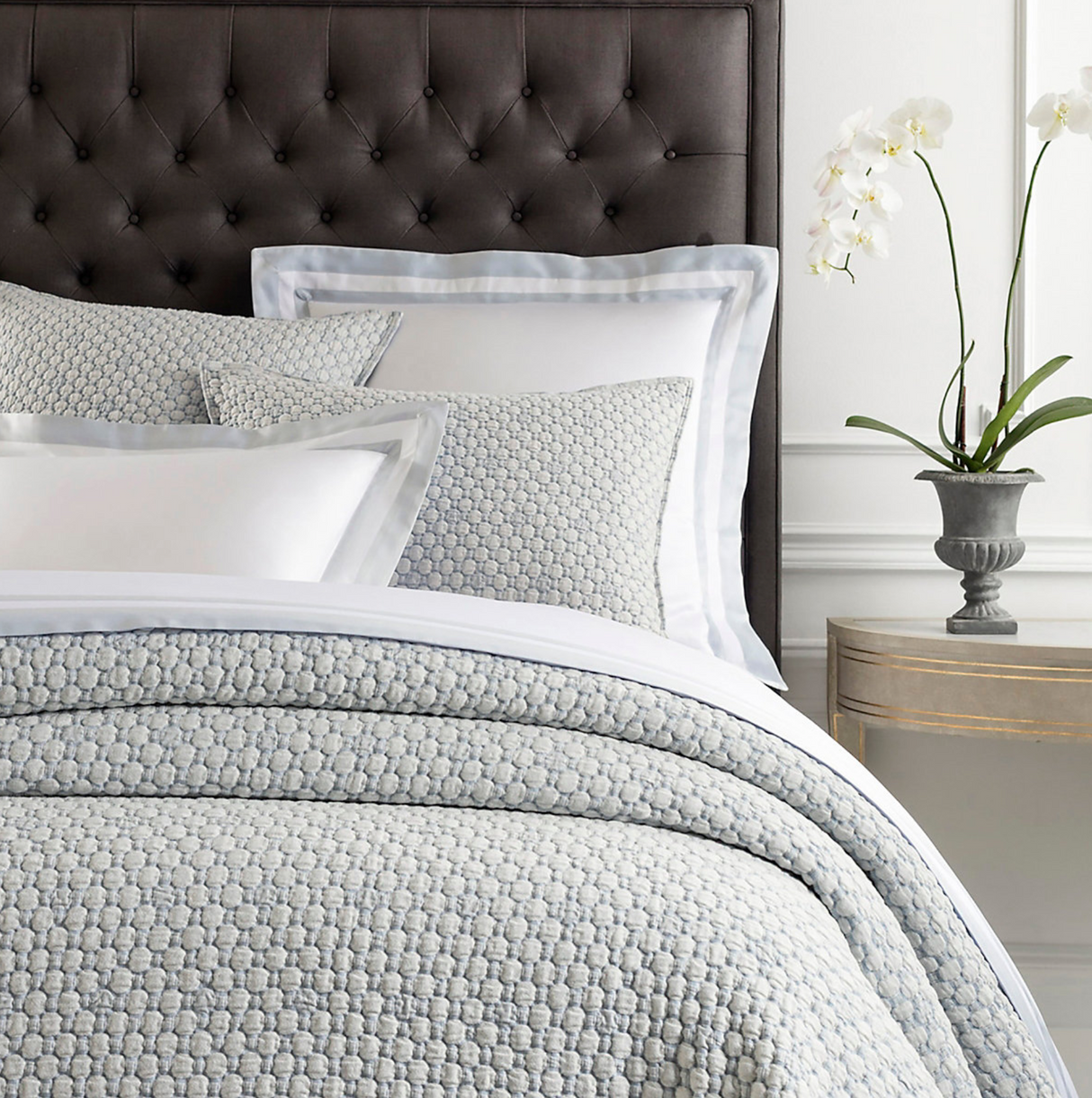 Lodi Blue Matelassé Coverlet