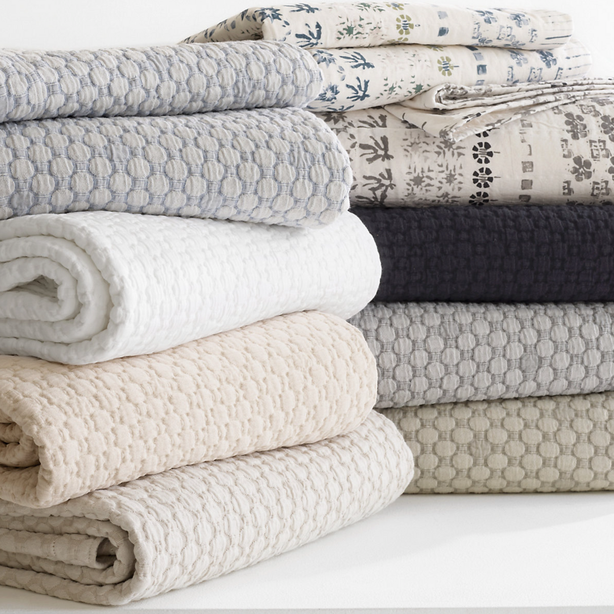 Lodi Blue Matelassé Coverlet