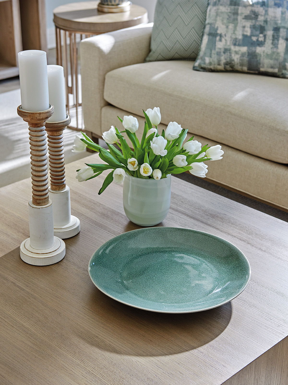 Shadow Play - Tatum Square Cocktail Table - Light Brown