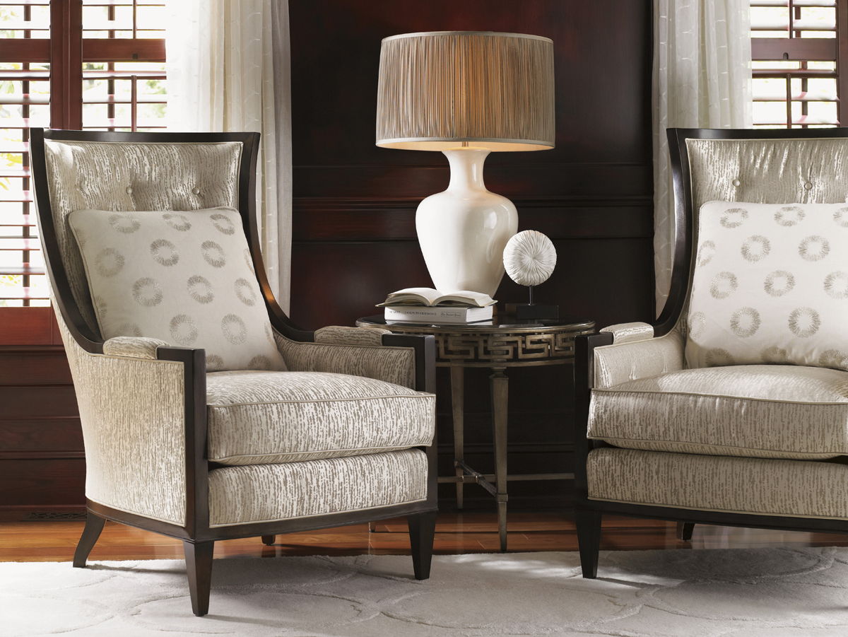 Lexington Upholstery - Greenwood Chair - Dark Brown / Beige