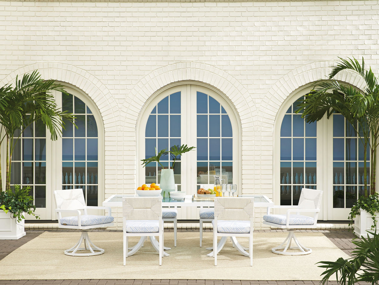 Ocean Breeze Promenade - Side Dining Chair - White / Light Blue