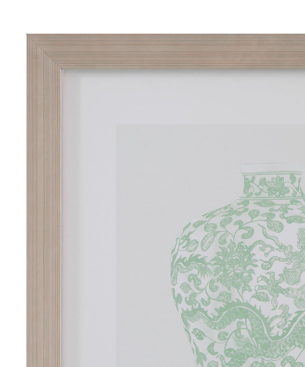 Mint Vases III Framed Print - Green / Beige