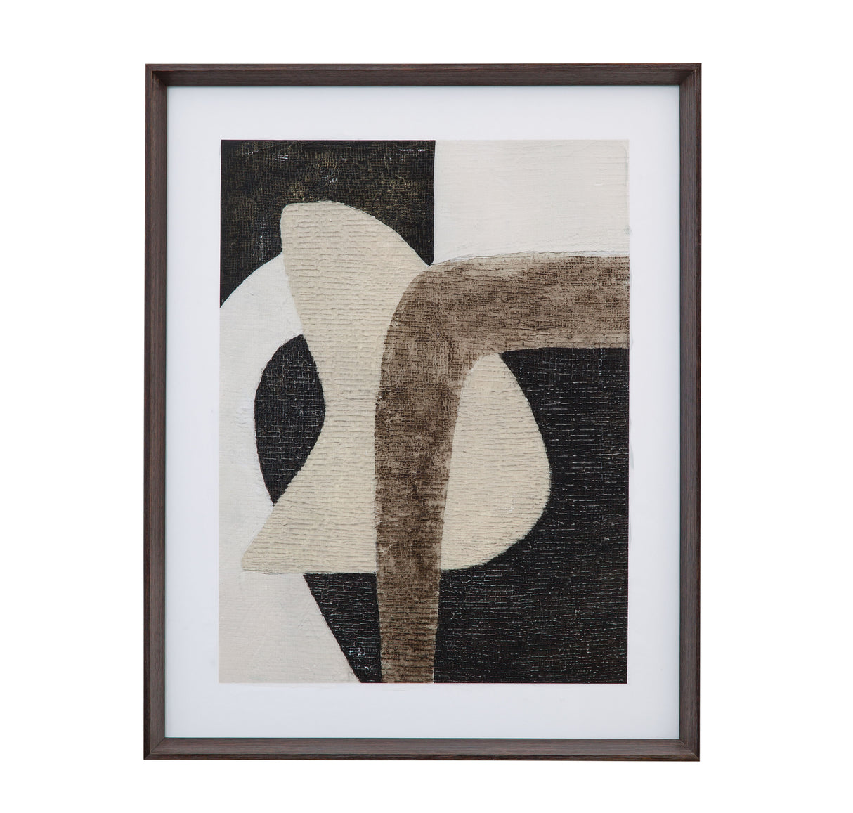 Spin Drift I Framed Print - Dark Brown / Beige