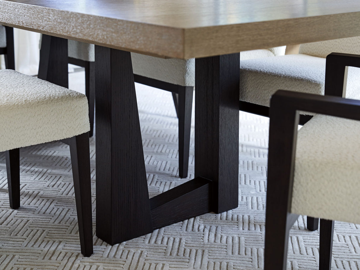 Zanzibar - Wellesley Rectangular Dining Table - Light Brown / Black