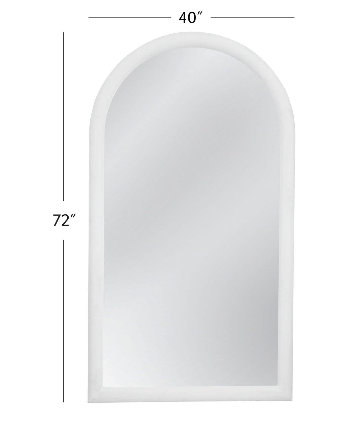 Vega - Floor Mirror - Matte White