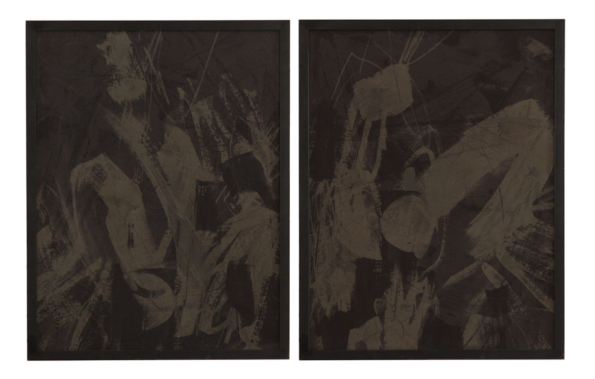 Rain Shadow Framed Print (Set of 2) - Dark Gray