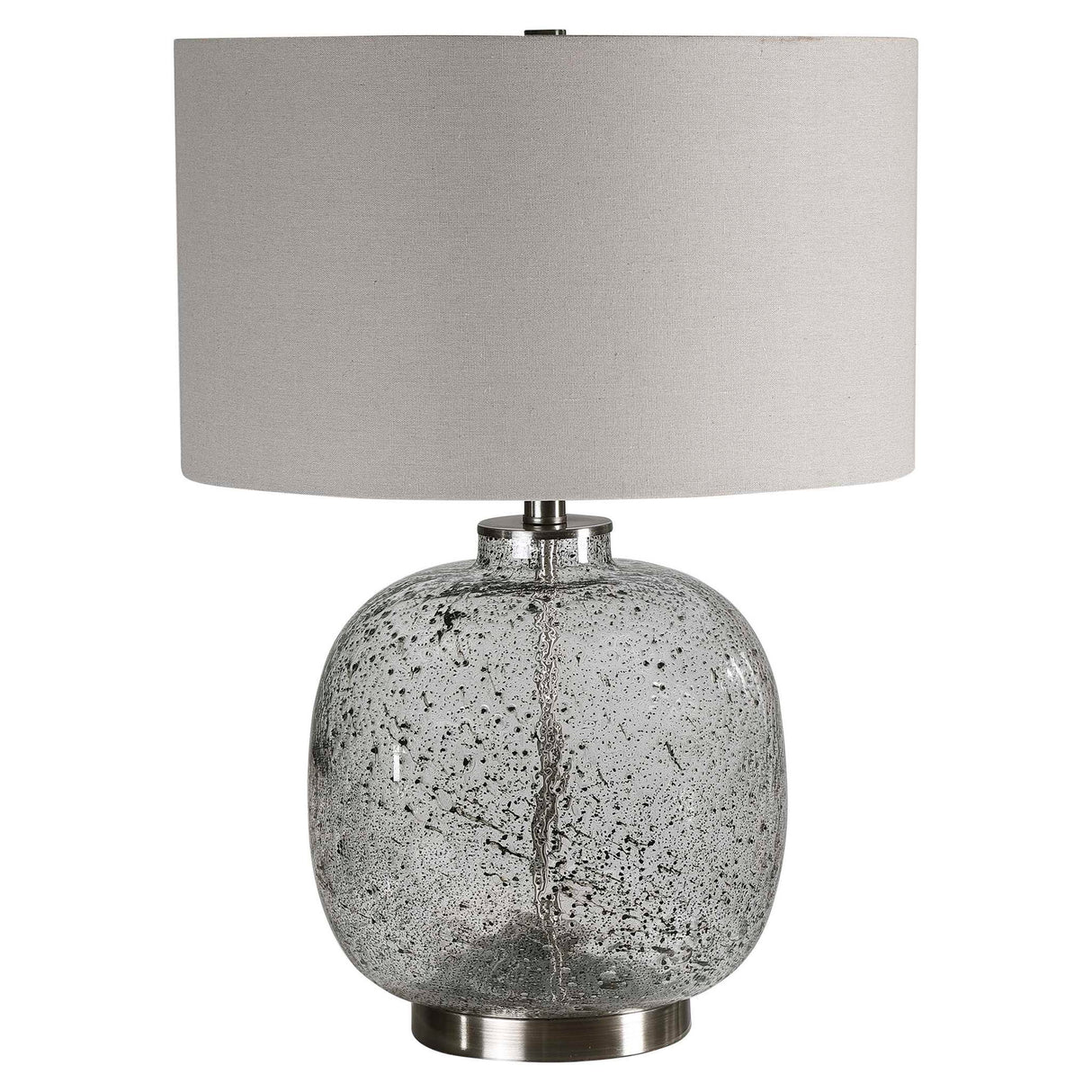 Storm - Glass Table Lamp - Pearl Silver