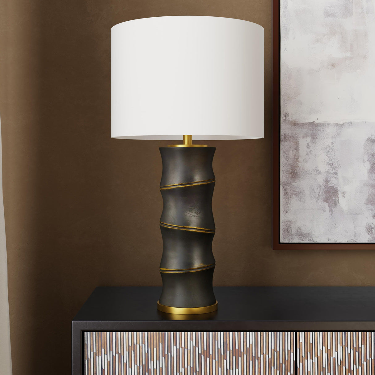 Berkshire - Table Lamp - Rich Black / Gold Highlights