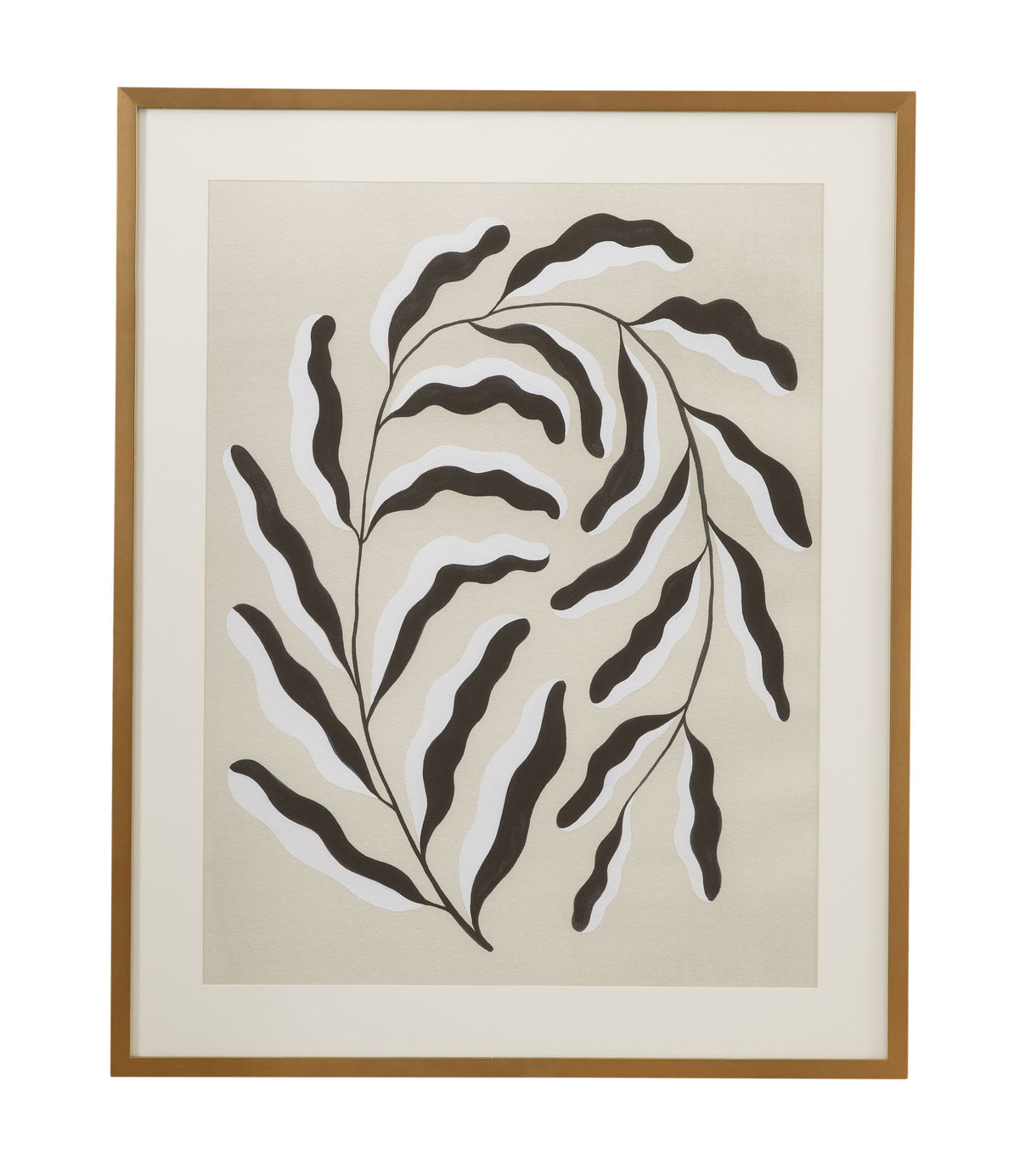 Emerging Weeds I Framed Print - Gray