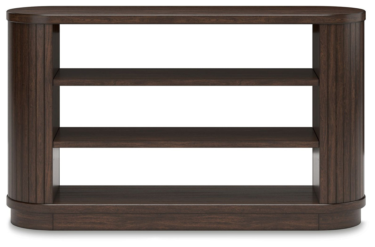 Korestone - 3 Pc. - Home Office Desk, Chair, Credenza - Warm Brown