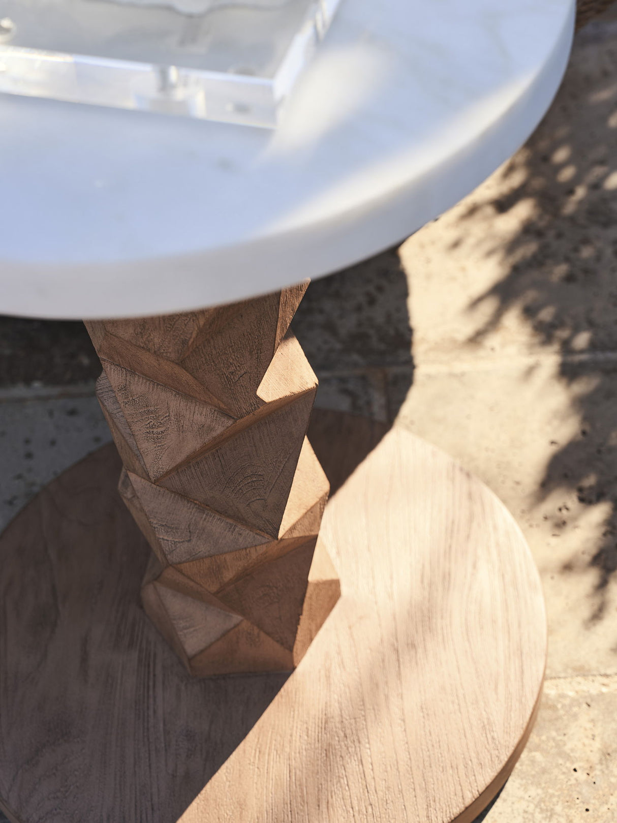 Isle Of Palms - Accent Table - Light Brown / White