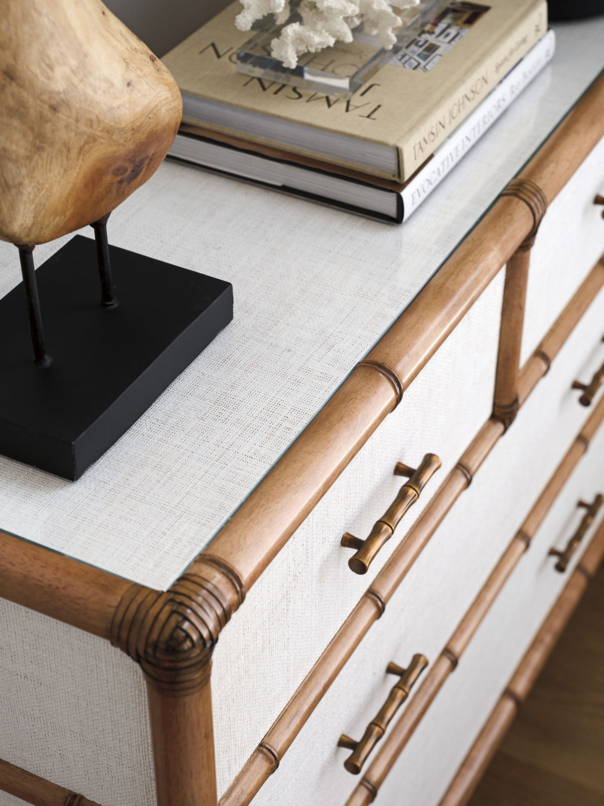 Key Biscayne - Hall Chest - Dark Brown / Pearl Silver