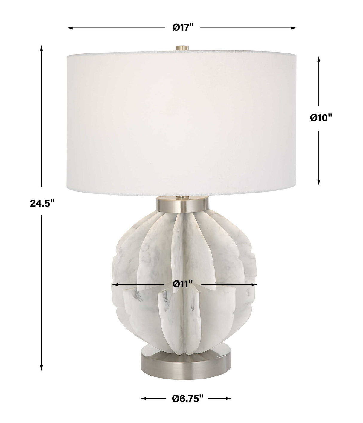 Repetition - Marble Table Lamp - White