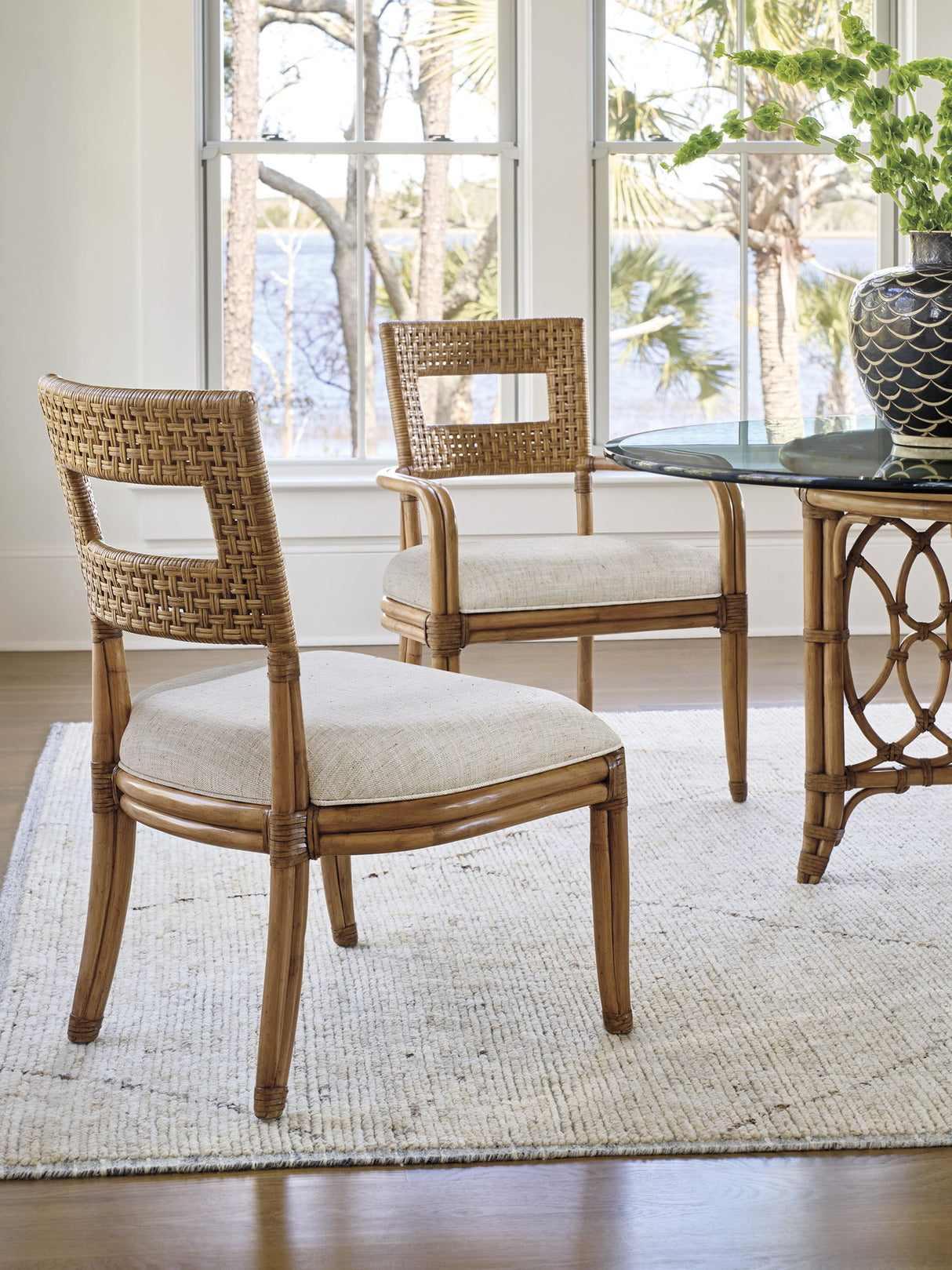 Key Biscayne - Delano Woven Chair - Light Brown / Beige