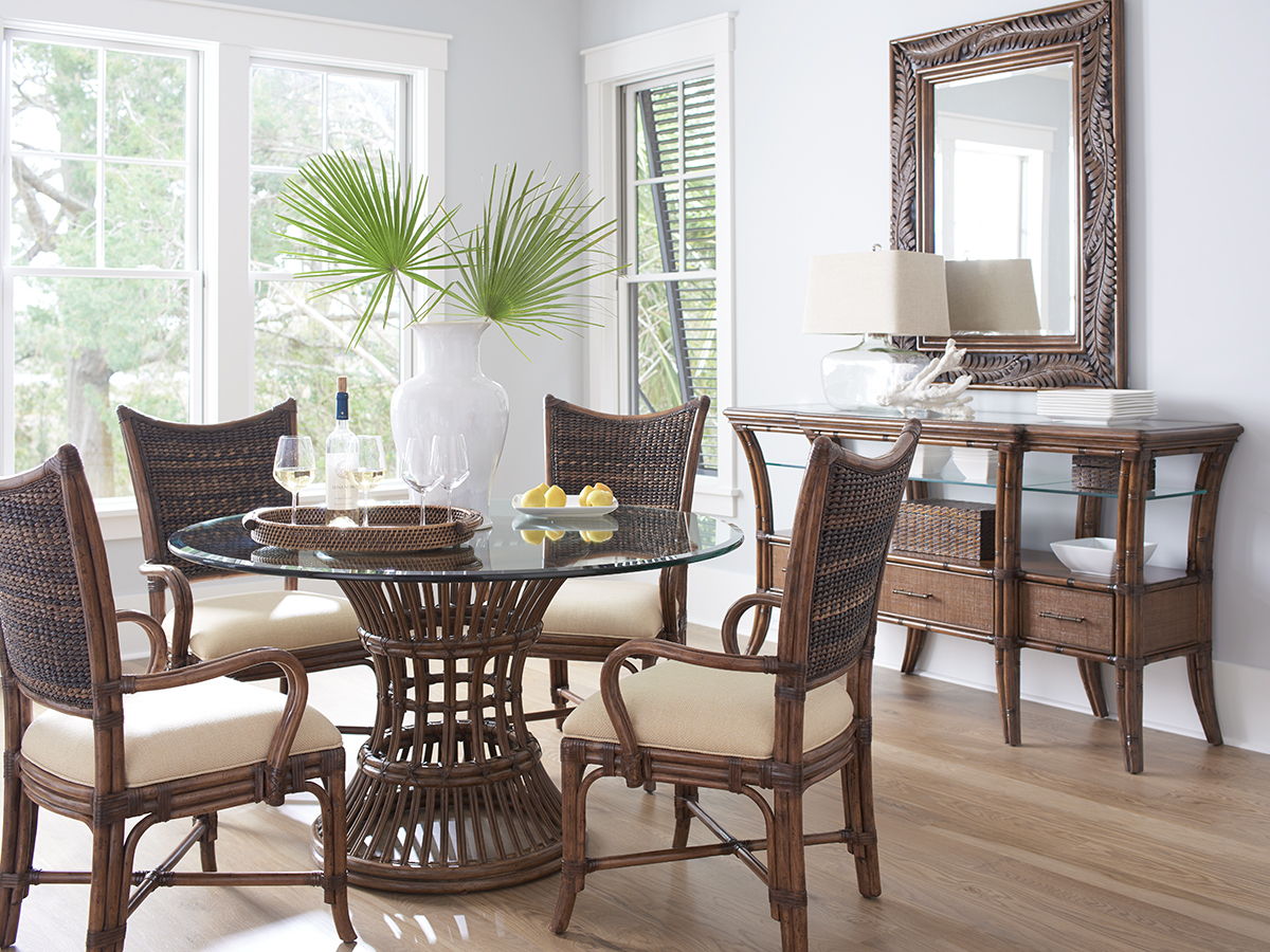 Bali Hai - Latitude Dining Table With Glass Top