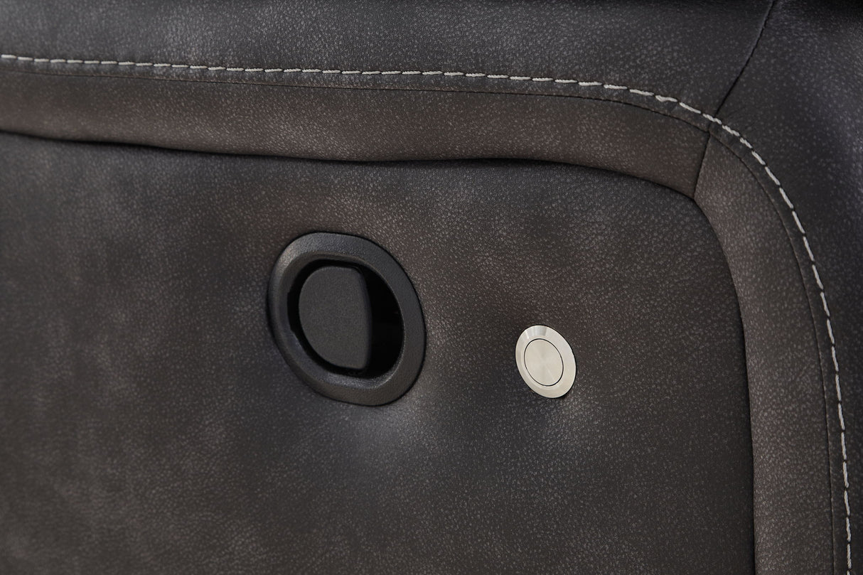 Sultan Meadow - 2-Piece Reclining Sectional - Carbon