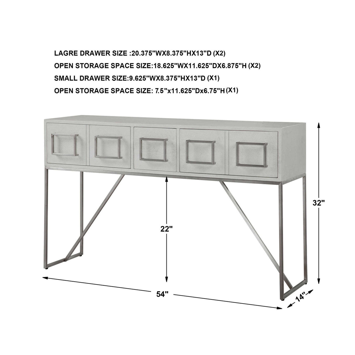 Abaya - Console Table - White