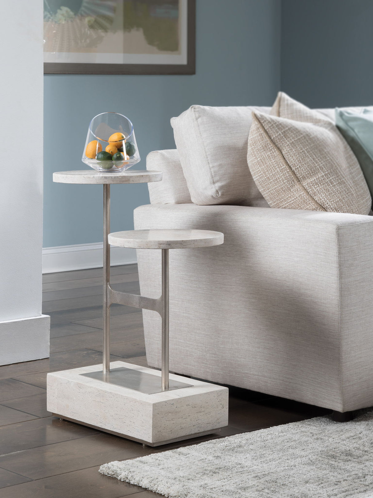 Signature Designs - Cirque Tiered Rectangular Spot Table - Pearl Silver