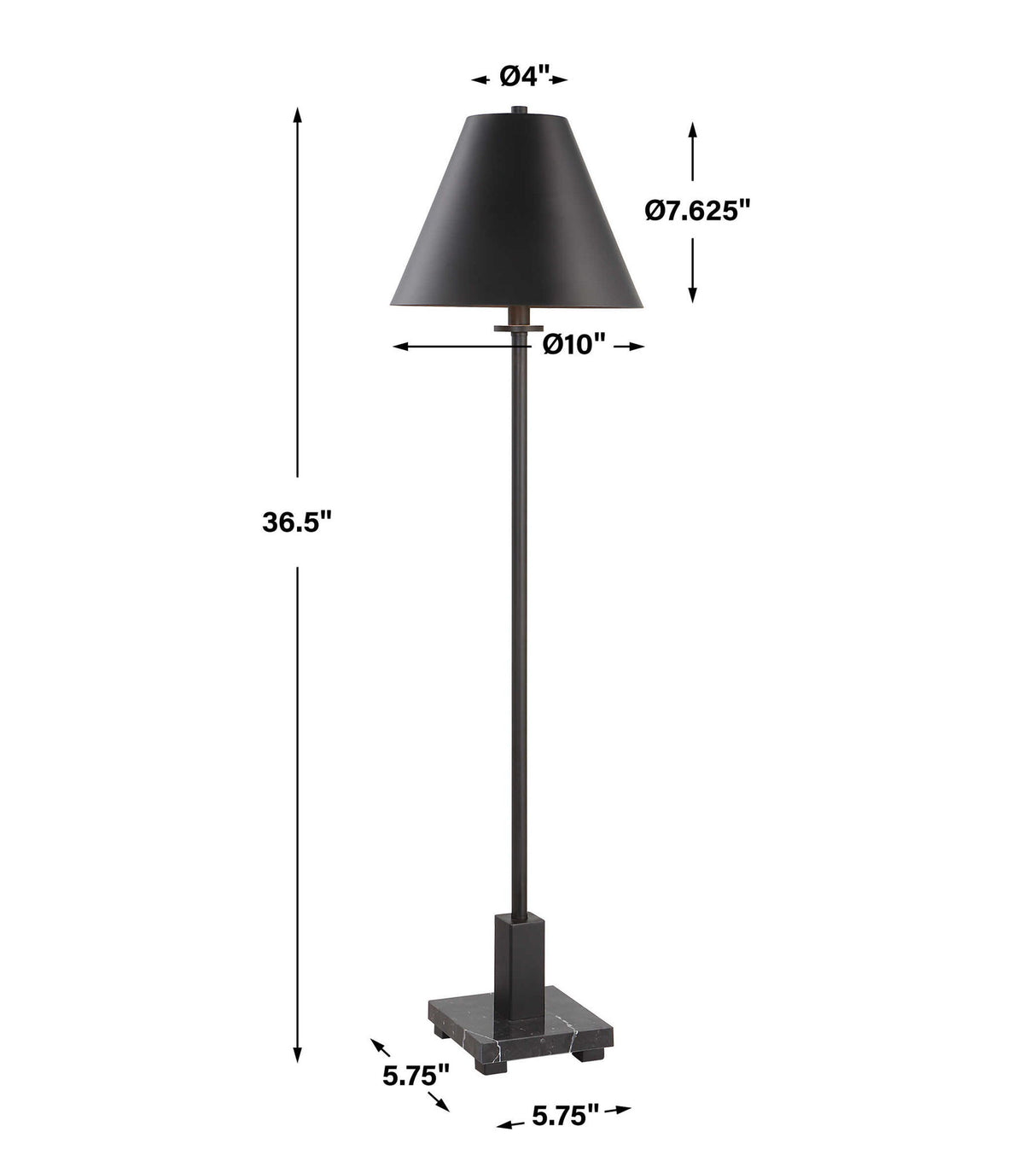 Pilot - Black Buffet Lamp