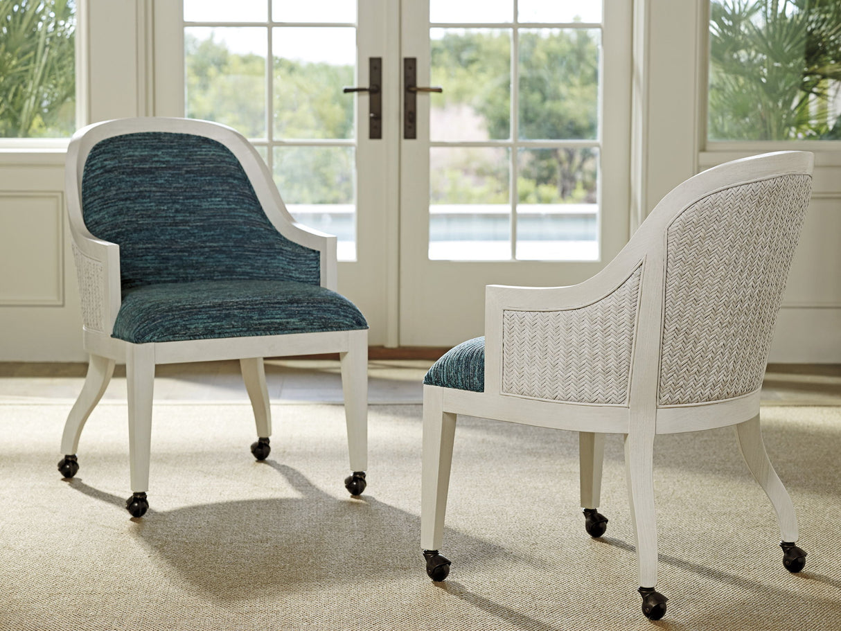 Ocean Breeze - Bayview Arm Chair With Casters - Blue