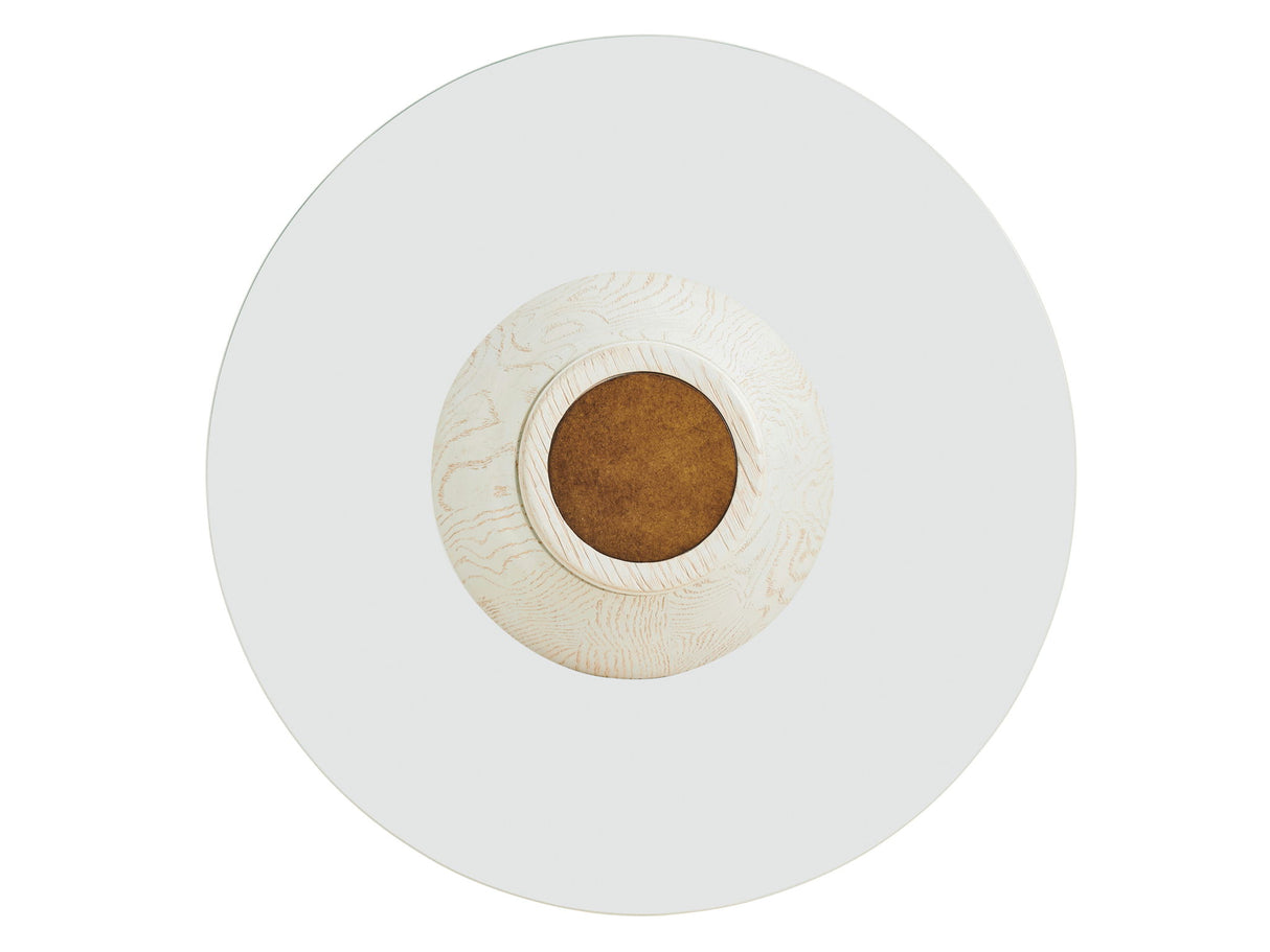 Carmel - Castlewood Glass Top Accent Table - Beige