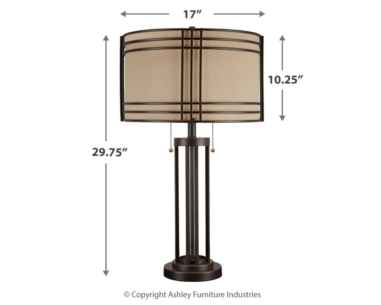 Hanswell - Metal Table Lamp - Dark Brown
