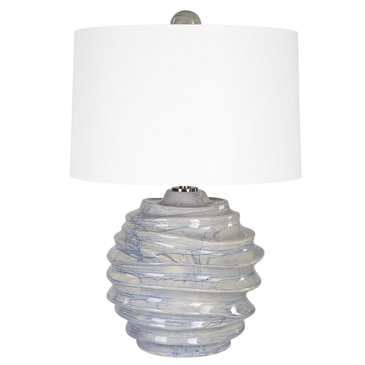 Waves - Blue & White Accent Lamp
