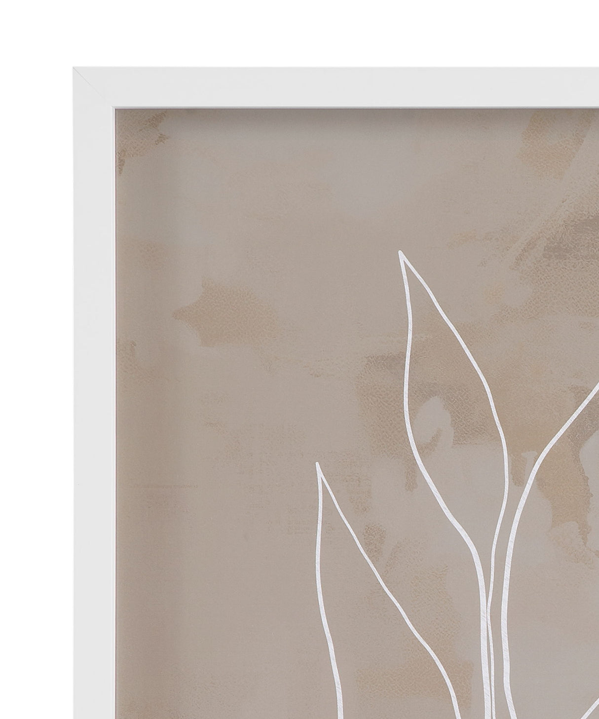 Leaf Line Art II Framed Print - Light Brown