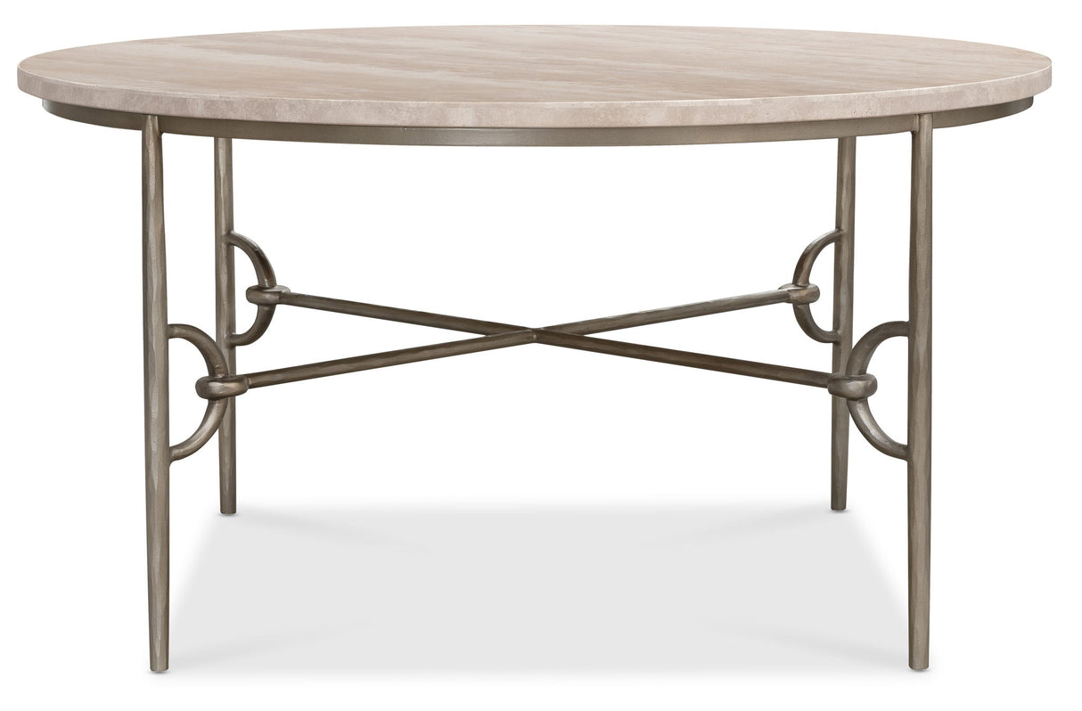 Commerce And Market - Table Talk Chat Table - Champagne / Gray