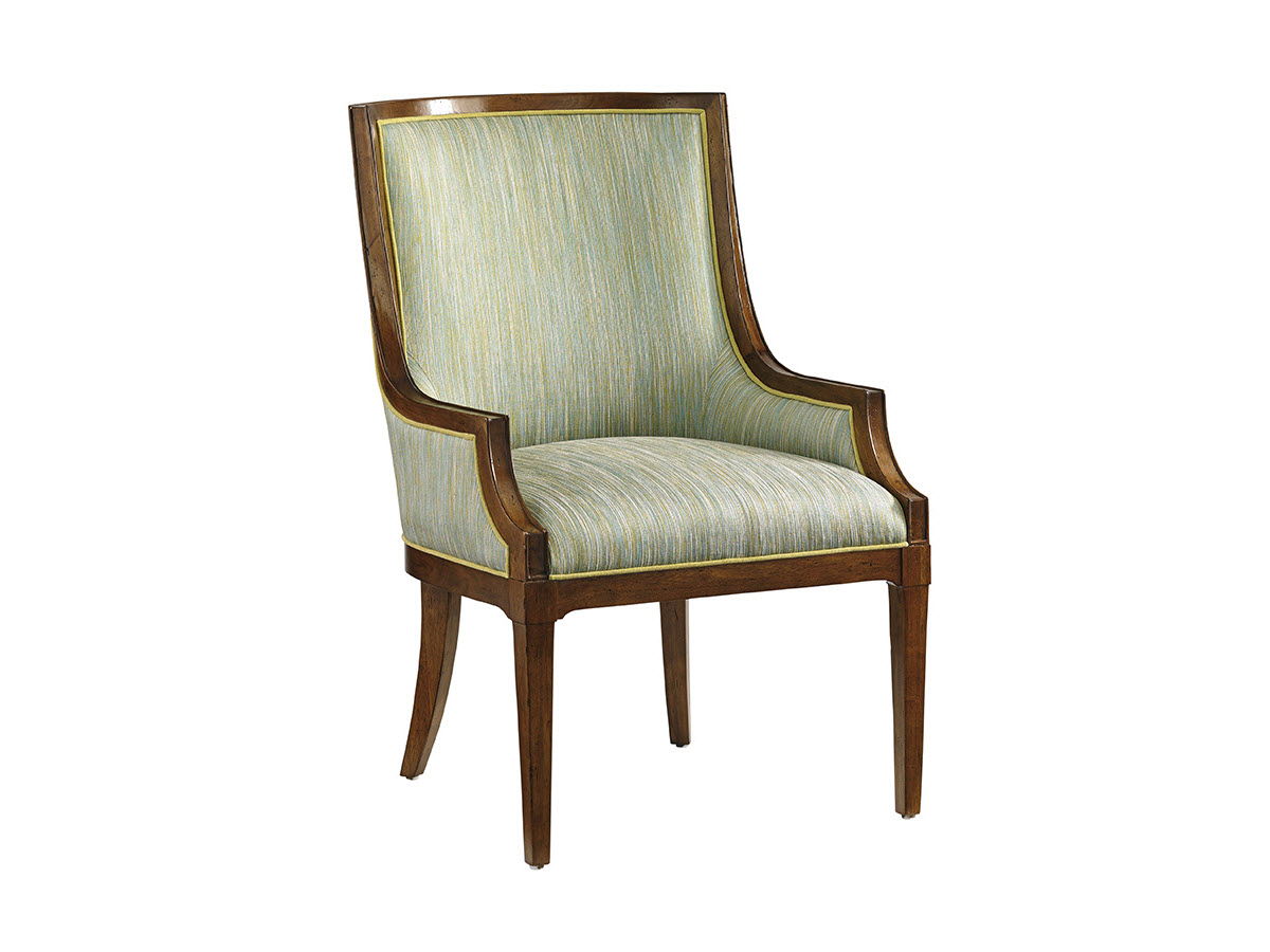 Ivory Key - Aqua Bay Chair - Dark Brown / Green